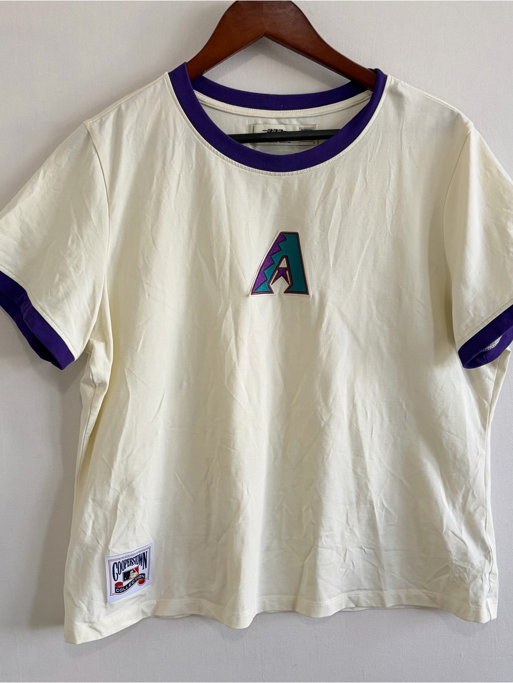 Arizona Diamond backs Baseball Womens 2XL Ringer T Shirt Cooperstown Collection